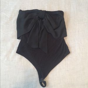 Strapless black tank top